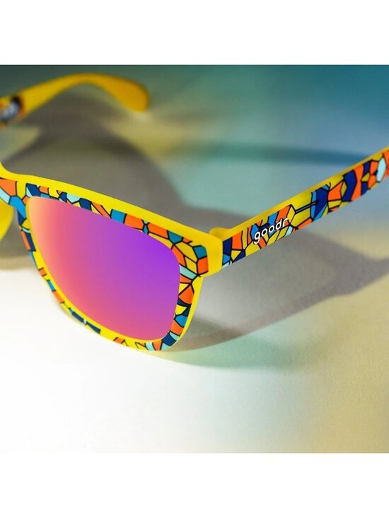 Goodr OG OFF TO SHATTER ISLAND YELLOW Sunglasses NEW IN BOX!